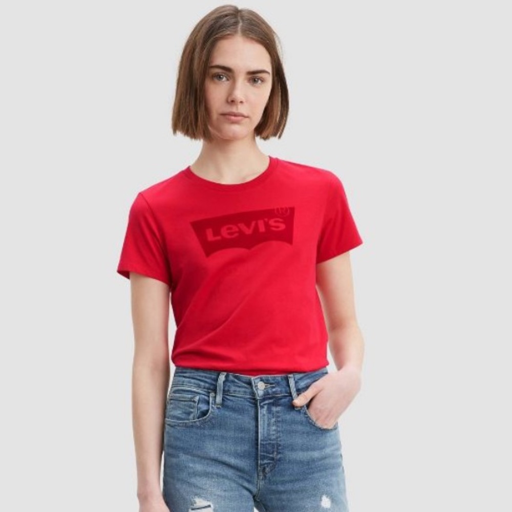 Levi's Womens Perfect Short Sleeve Crewneck Logo T